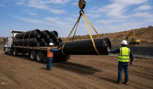 ¿Cómo transportar y almacenar geomembrana antes de instalar sin dañarla?