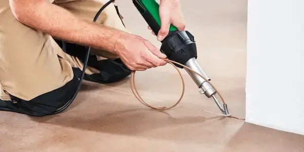 soldadura pisos vinilicos leister con aire caliente