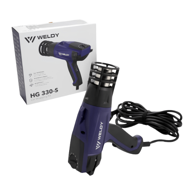 Pistola de aire caliente Weldy HG 330-S en kit de rotulación vehicular para termoformado de vinilo automotriz