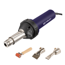 Pistola de calor Weldy Energy HT1600 Kit Solape de 1600W para unión térmica de lonas, carpas y mantas de PVC