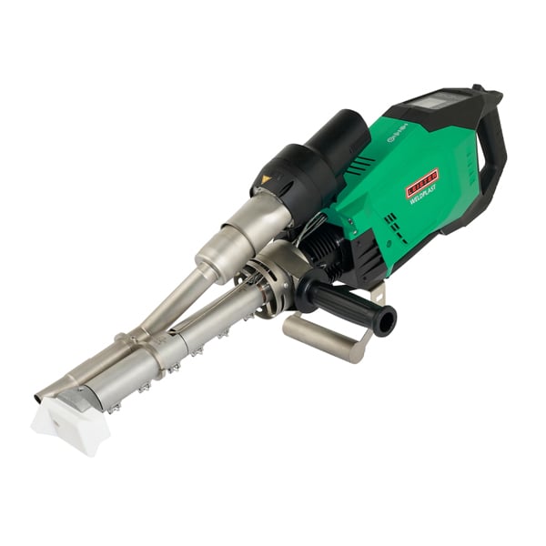 La WELDPLAST 600 es la extrusora manual más potente de Leister. La soldadora de extrusión de forma ergonómica convence con un rendimiento de 6 kg/h para la soldadura de plástico en depósitos y contenedores