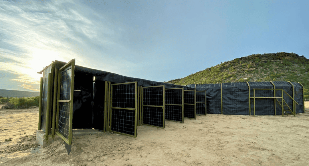 1000 granja de venados cubierta de corral con geomembrana hdpe