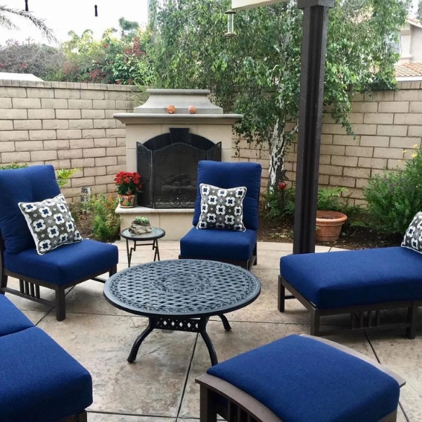 Sillones exterior azul