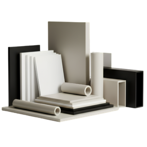 Plásticos de ingeniería de alto rendimiento para maquinado industrial. Distribución de UHMW-PE, Acetal, Nylon, PET y PEEK para fabricación de piezas técnicas y aplicaciones industriales.