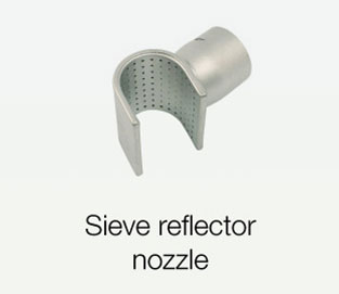 Sieve-reflector-nozzle